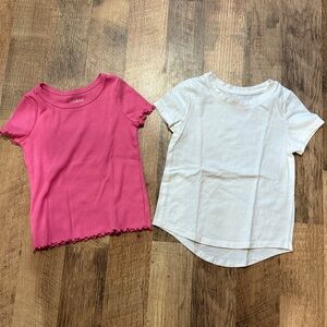 Pink and White Kids T-Shirts-size 5t
